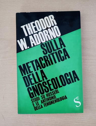 Adorno sulla metacritica - -,