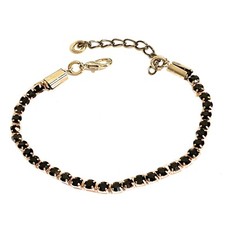 Bracciale tennis nero Swarovski da uomo  donna braccialetto catena di zirconi