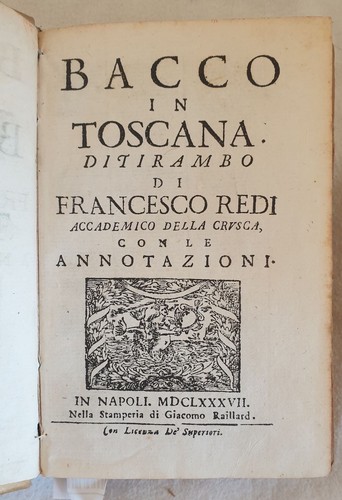 Francesco redi bacco - bacco, in