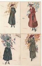 LOTTO 4 CARTOLINE - MODA DONNE