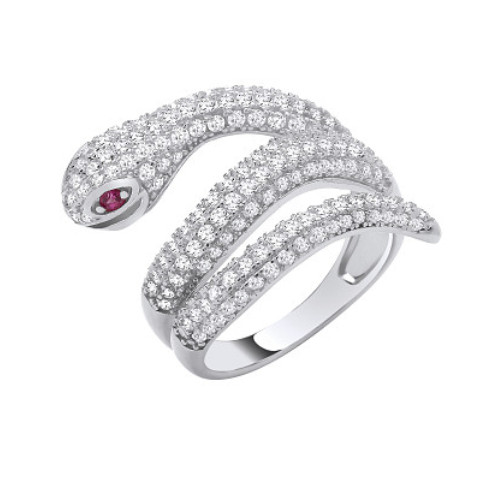 Anello serpente argento - in,