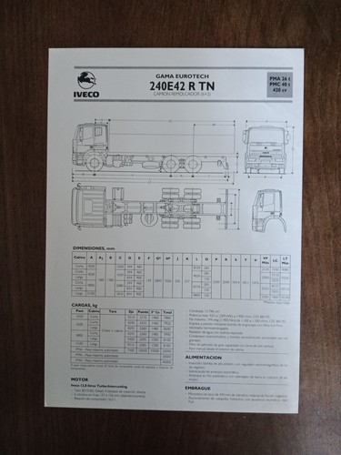 Ficha técnica camion iveco - camion,
