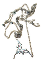 Gioiello per il corpo, cintura vita collana catena 106 cm tribale