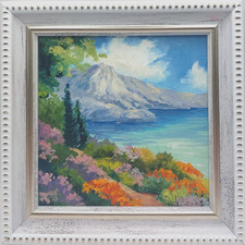 Paesaggio marino, dipinto ad