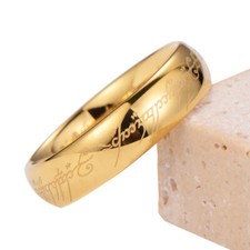 Anello moda oro 6 mm per uomo fedi nuziali anello eterno design vestibilità comoda
