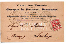Cartolina GIUSEPPE FU FRANCESCO BERNASCONI - CHIASSO Canton Ticino Como vg. 1906