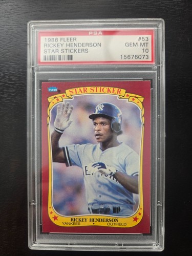 Adesivi fleer star 1986 rickey - fleer,