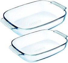Pyrex Classic – 2 PIATTI da forno rettangolari con manici – 3,6 L – 2,6 L