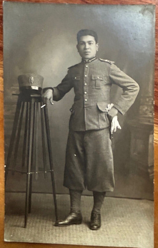 Cartolina foto gevaert soldato - cartolina,