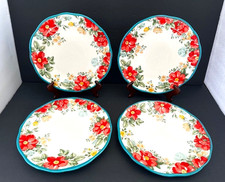 Lot of 4 Vintage Floral Dinner