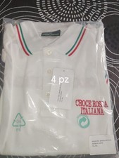 Polo manica corta bianca Rescue Protech tg. 6XL e 3XL- Croce Rossa Italiana