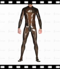 Tuta gatto lattice taglio principessa colore trasparente posteriore zip 3 vie personalizzata 0,4mm