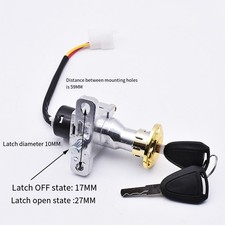 Chiave 2PIN per Lucchetto Bici Elettrica Compatibile con Scooter e Tricicli