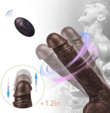 Dildo ventosa vaginale SESSO vibrante intimo sexy fallo realistico su/giu MARRON