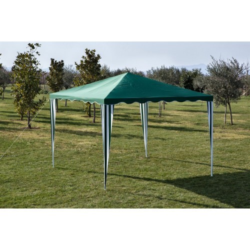 Gazebo 3x3 verde acciaio da - 3x3,