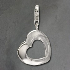 Silberdream Charm Cuore 925 In Argento Bracciale Gioiello Ciondolo FC3012