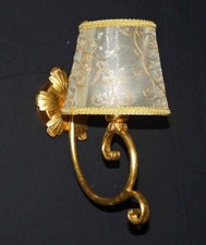 Lampada da parete foglia oro e