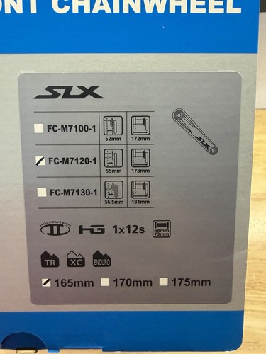 Guarnitura shimano slx 165 - guarnitura,