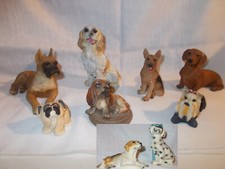 LOTTO 9 STATUINE CANI CANE RESINA 2 MARCHIO CASTAGNA 1988 DALMATA + VARIE RAZZE