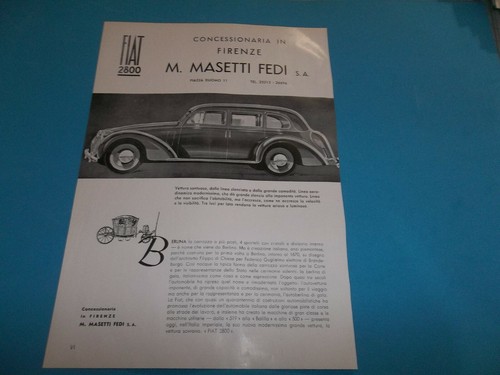 Pubblicita 1938 fiat - 1938, 2800