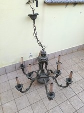 lampadario in ottone a 9