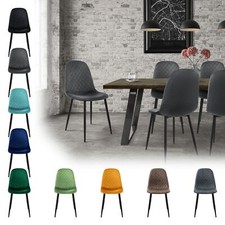Set sedie per sala da pranzo cucina soggiorno imbottite in velluto vari colori