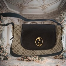 Borsa Donna  Gucci Diamante 1973 In Pelle E Tela Originale 