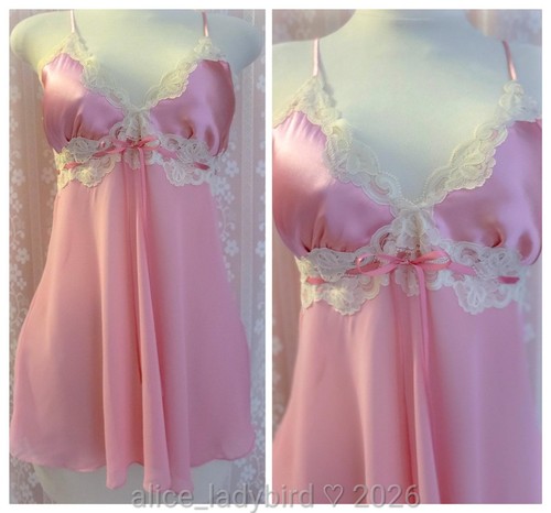 Vintage babydoll rosa abito - rosa,