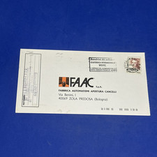 FABBRICA AUTOMATISMI APERTURA CANCELLI FAAC BUSTA VIAGGIATA