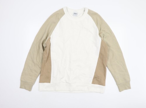 Felpa pullover zara - zara, beige