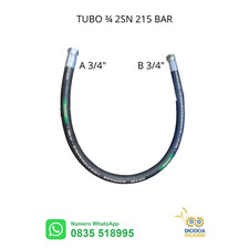 Tubo oleodinamico 3/4 R2 raccordato M-F alta pressione idraulico 2SNC 215 Bar