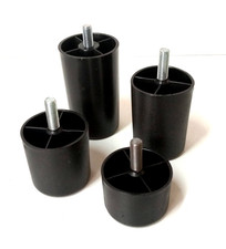 PIEDE PIEDINO 4 PZ PER MOBILI CUCINA PLASTICA TONDO Ø MM. 55 BULLONE FILETTO M10