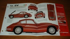 1954 FIAT 8V SPEC SHEET