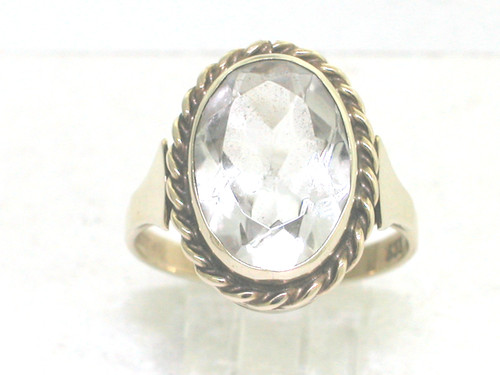 Anello cristallo rocca oro - anello, di