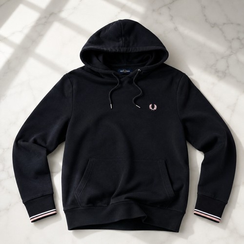 Fred perry felpa nera - perry, con