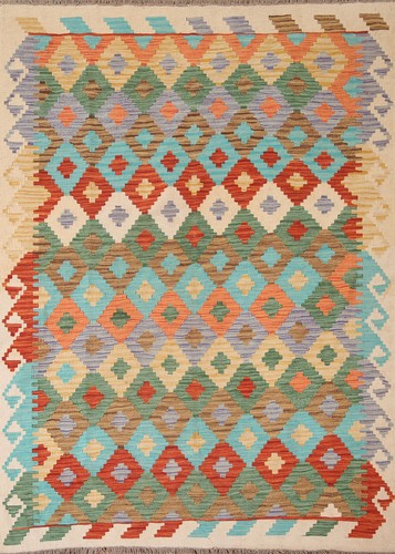 Tappeto kilim lana geometrico
