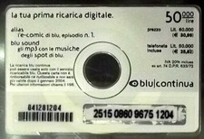 Scheda telefonica blu continua - scheda,