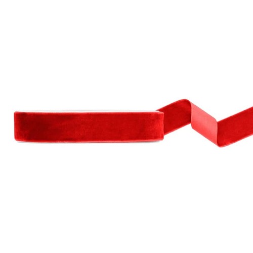 Nastro velluto rosso - nastro, 25