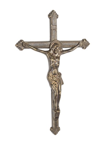 Crocifisso ottone brunito - crocifisso,