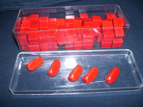 Pezzi esercito legno rosso