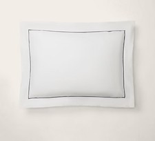 Ralph Lauren cotone biologico palmer percalle loft grigio euro sham copricostume nuovo 