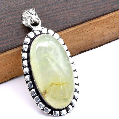 Ciondolo prehnite gemma etnico - prehnite,