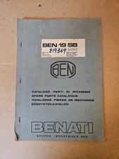 Benati Gruppo Ben Macchine Movimento Terra,  Parti Ricambio Ben 19 SB