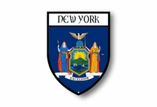 sticker adesivi adesivo stemma citta bandiera auto moto usa americana new york