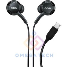 Cuffie Auricolari Stereo Ingresso Usb Type C per Samsung Galaxy AKG Nero Doppio