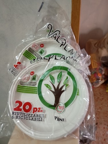 100 piatti plastica piani - di,