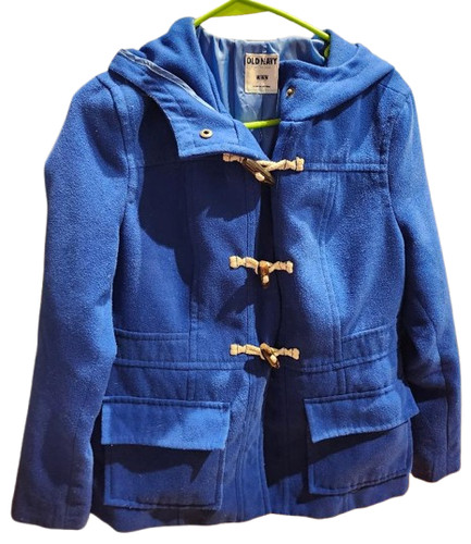 Giacca cappotto blu pile con