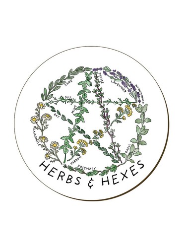Sottobicchiere circolare erbe