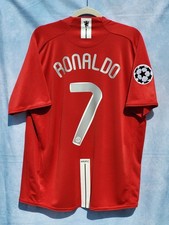 MAGLIA SHIRT CALCIO NIKE MANCHESTER UNITED 2007-2008 RONALDO 7 UCL XL HOME...