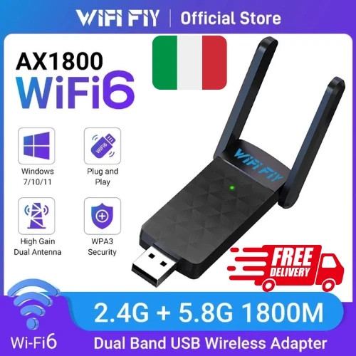 Adattatore wifi usb 1800mbps - adattatore,